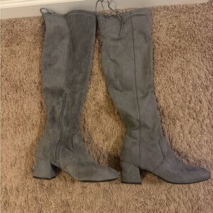 Sugar Gray Ollie Over the Knee Boots, Size 8M